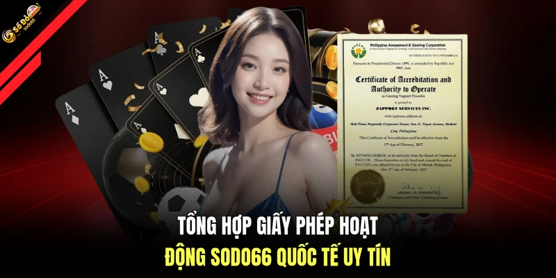 Tổng hợp giấy phép hoạt động SODO66 quốc tế uy tín
